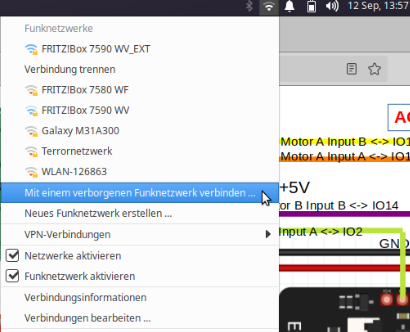 3a) Den Laptop mit dessen eigenem Hotspot verbinden