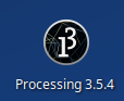Desktop-Icon zum Start von Processing in der Version 3.5.4