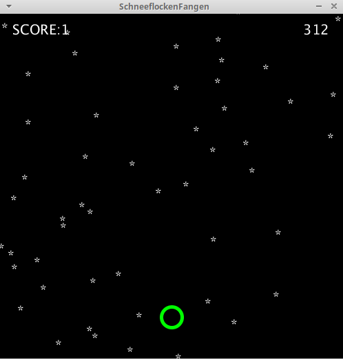 Screenshot zu SchneeflockenFangen.