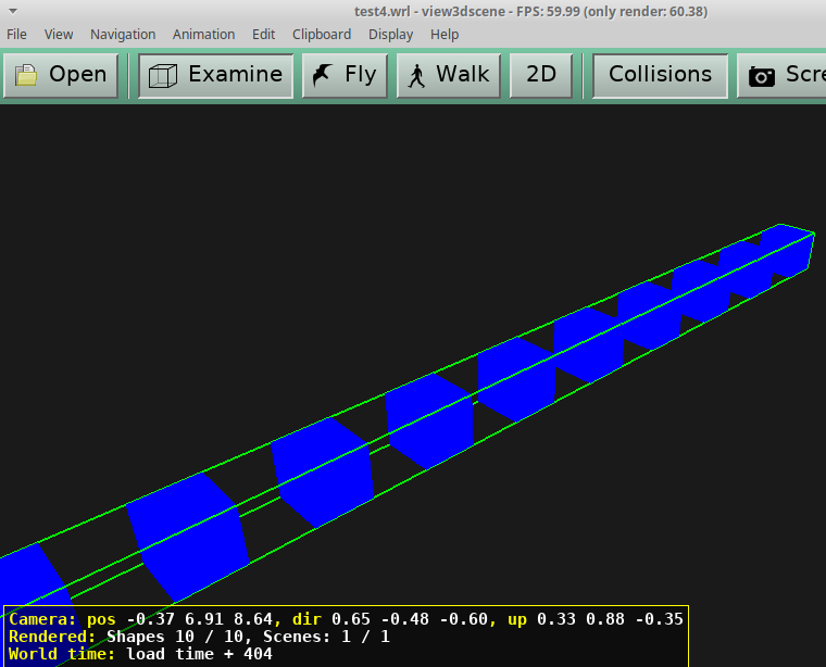 Screenshot zur mit vrmlgenerator4 generierten VRML-Datei.