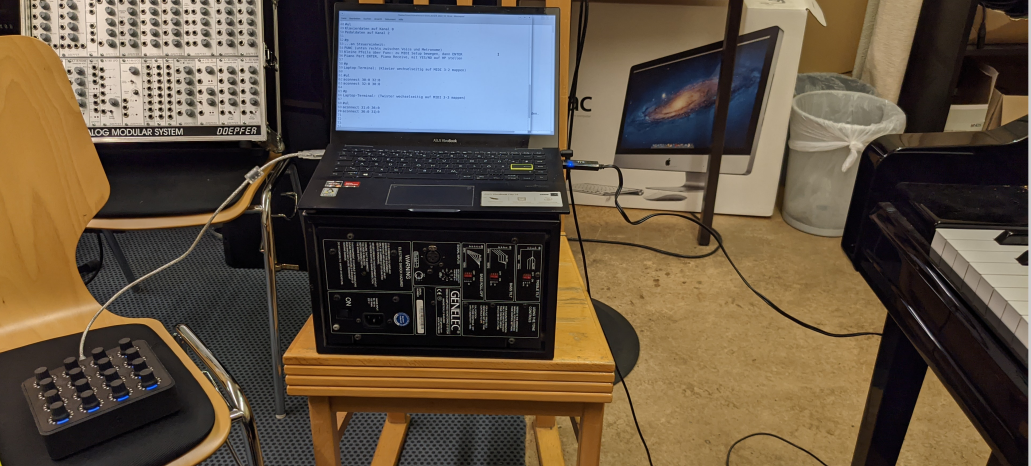 Aufbau Laptop-seitig.