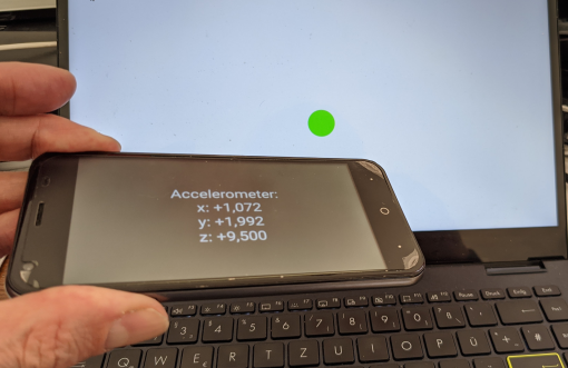 Daten mittels UDP vom Smartphone an den PC senden.