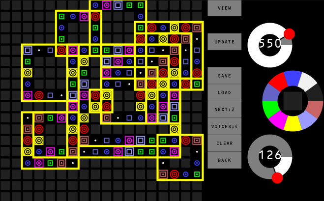 View 1: See frames consisting of symbols.