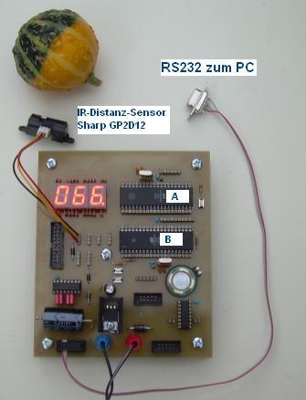 Testboard mit Sensor