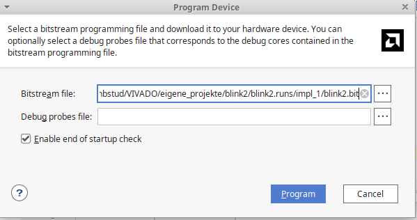 Bitstream übertragen.
