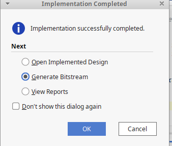 Bitstream Datei erzeugen.