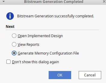Memory Configuration File erzeugen lassen.