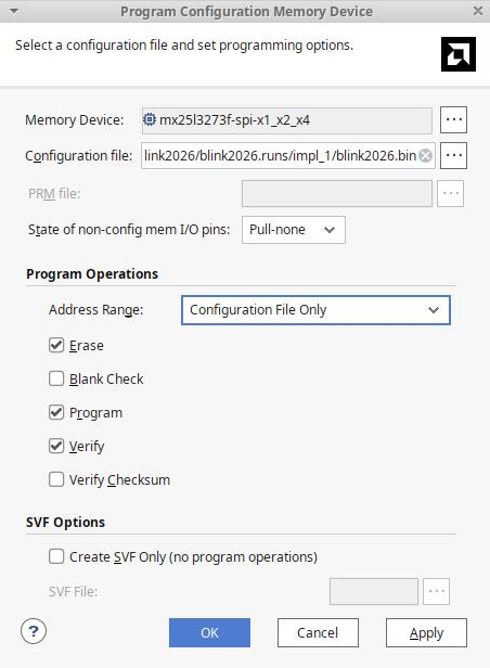 Konfiguration wählen.