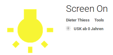 Icon von Screen On