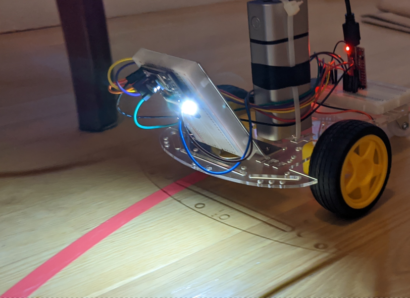 esp32AV bei autonomer Fahrt.