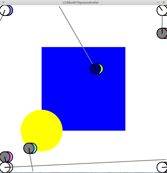 Bildschirmfoto eines Simulationsdurchlaufs / Screenshot of Simulation